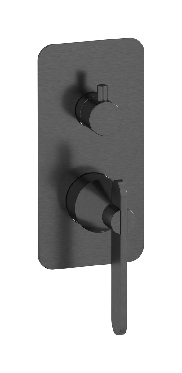 Встроенный смеситель для душа с двухходовым дивертером WE ARE IB ol314cc Brushed Black Chrome Soho