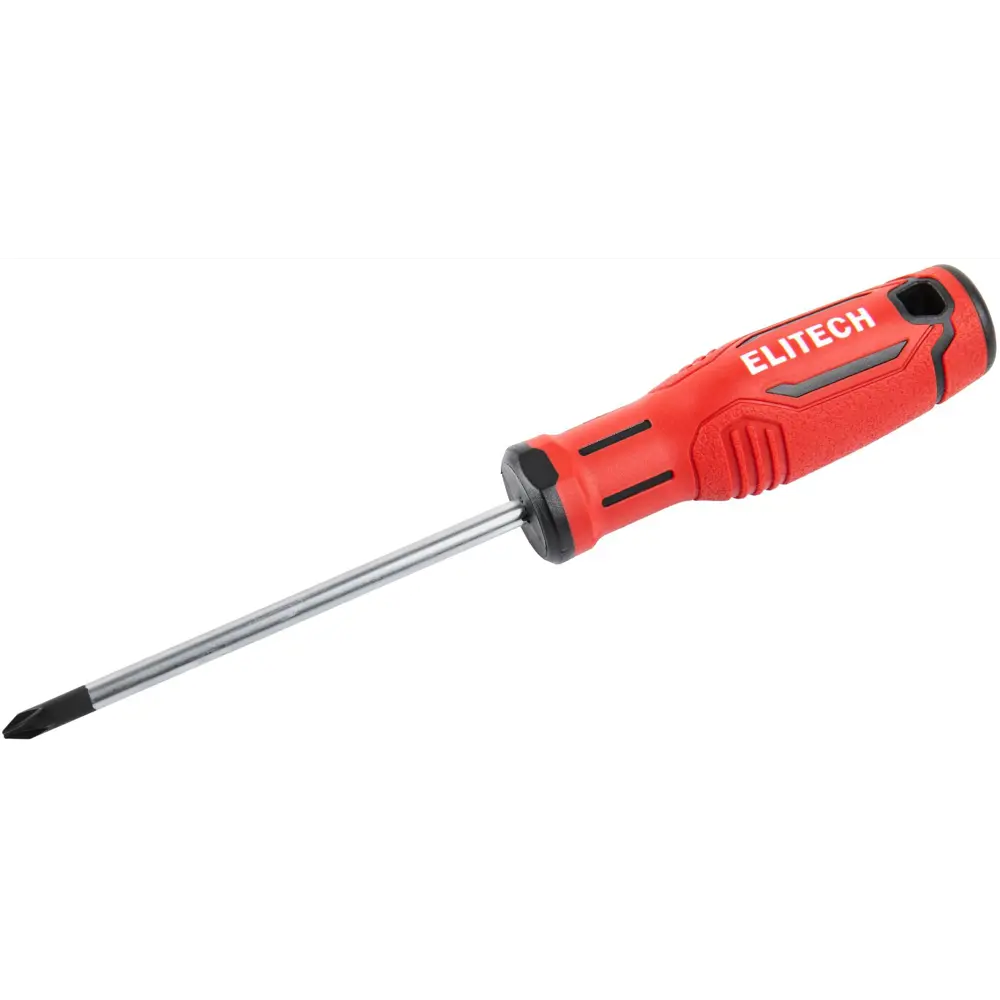 Отвертка крестовая Elitech PH1x100 мм с магнитным наконечником 89407123 STLM-1578625