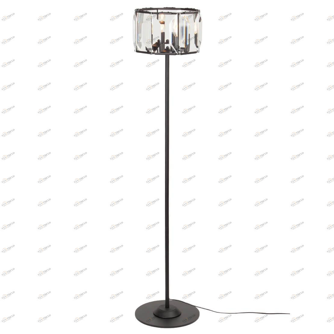 Торшер хрустальный 164х35 см прозрачный Vitaluce V5215-1/4P VITALUCE  00-3889472 Прозрачный;черный 