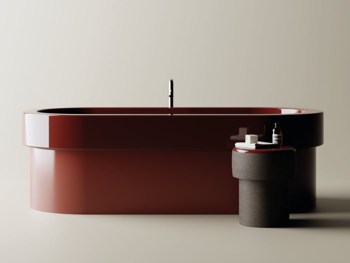 Овальная ванна в центре комнаты в Cristalplant® Agape Cenote ARCH-00111240