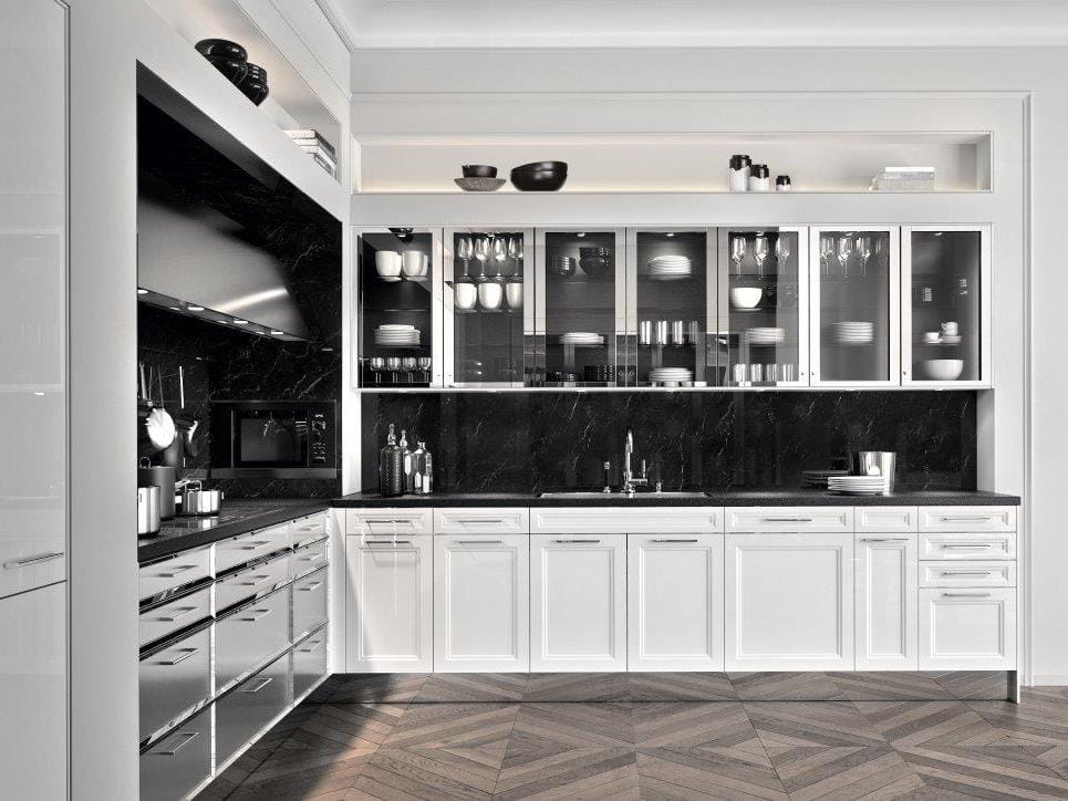 Глянцевая лакированная кухня и сталь SieMatic SieMatic CLASSIC - SE 2002 BAL ARCH-00032900 - Вид №1