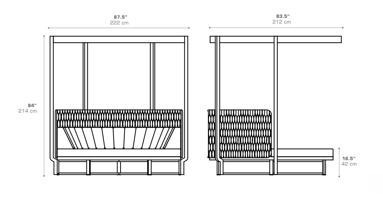 Круглая Садовая кровать из ткани с балдахином MAMAGREEN Munia ARCH-00135222 - Вид №7