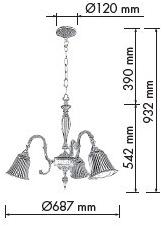 FEDE Подвесной светильник из латуни  Fd1190/-92 Fd1190/-92--- - Вид №4