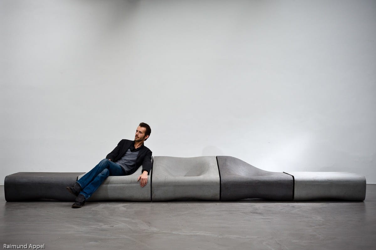 Бетонный низкий садовый столик SWISSPEARL дизайн ARCH-00151619 - Вид №1