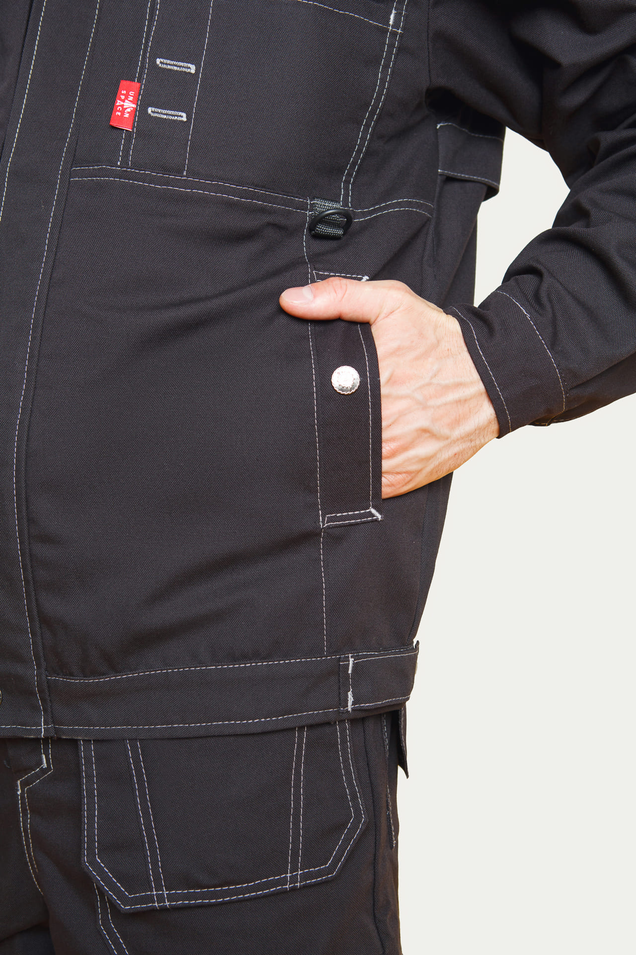 62594 Куртка  черная Union Space  Летняя спецодежда  размер 56-58/182-188  - Вид №6