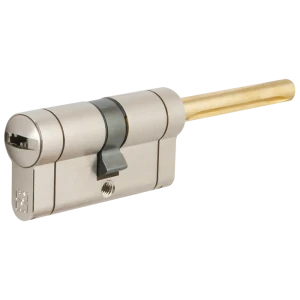 Цилиндр Mottura Champions Pro CP4P563101C5, 51x10x26 мм, ключ/шток, цвет матовый никель, без вертушки