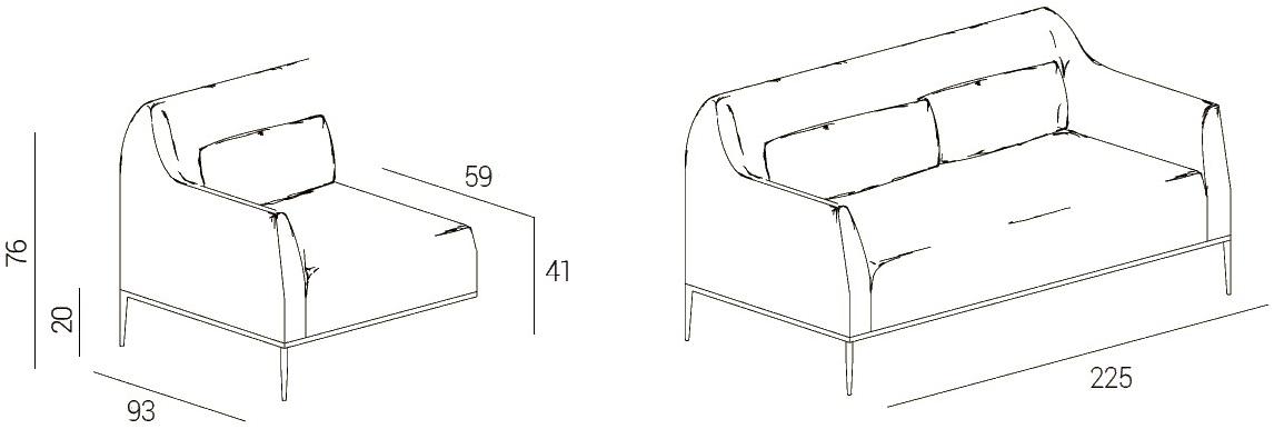 Dall'Agnese Съемный тканевый диван sun-id-1350361 - Вид №3