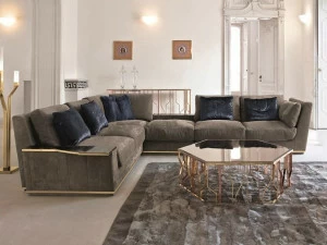 Longhi Секционный кожаный диван Loveluxe W 545