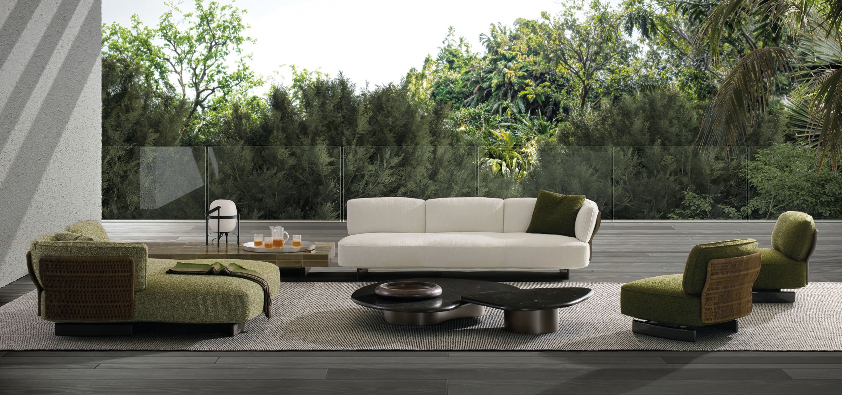 2-местный садовый диван Minotti Saki Outdoor ARCH-00040603 - Вид №2