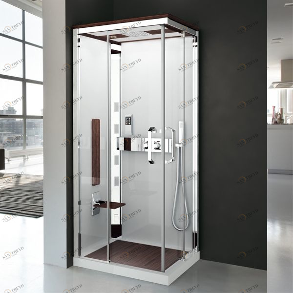 Душевая кабина NEXIS 1 A100x80 HYDRO Novellini NEXIS цвета тик, с высоким душевым поддоном и крышей NEXA109SM1F1KANEXA109DM1F1KA