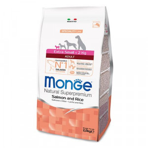 ПР0037685 Корм для собак Dog Speciality Extra Small для миниатюрных пород лосось с рисом сух. 2,5кг Monge
