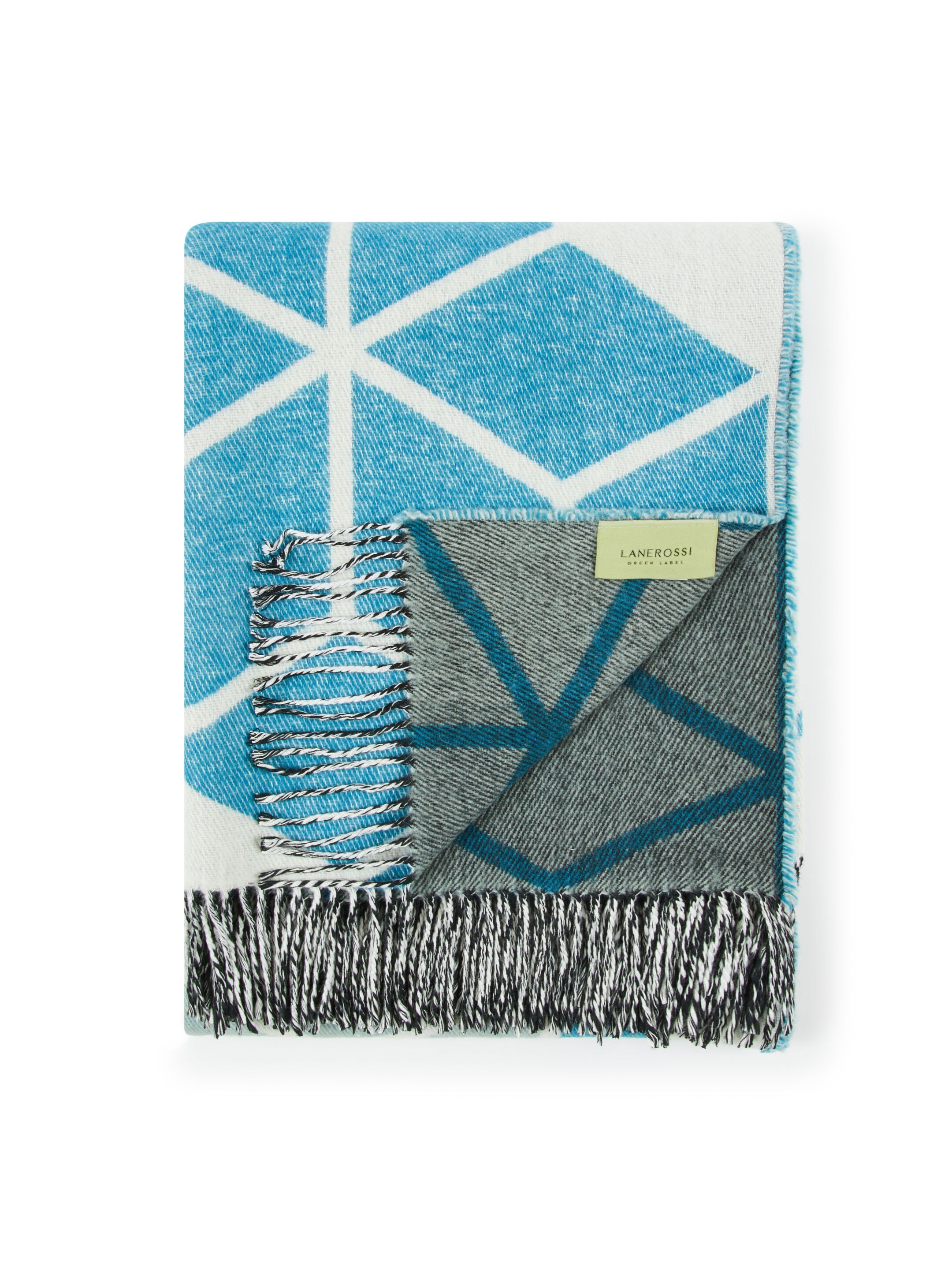 Плед с графическим рисунком из переработанной шерсти Lanerossi Green Label ARCH-00070834 - Вид №2