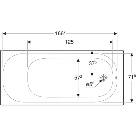 554.043.01.1 Прямоугольная ванна Geberit Soana, узкий край Geberit  - Вид №14