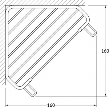 001 Полочка-решетка треуг. 18 см RYN FBS Ryna - Вид №1