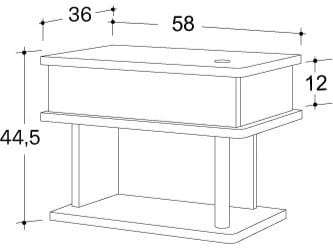 Журнальный столик / прикроватная тумбочка HDF Bolzan Dominic ARCH-00044020 - Вид №12
