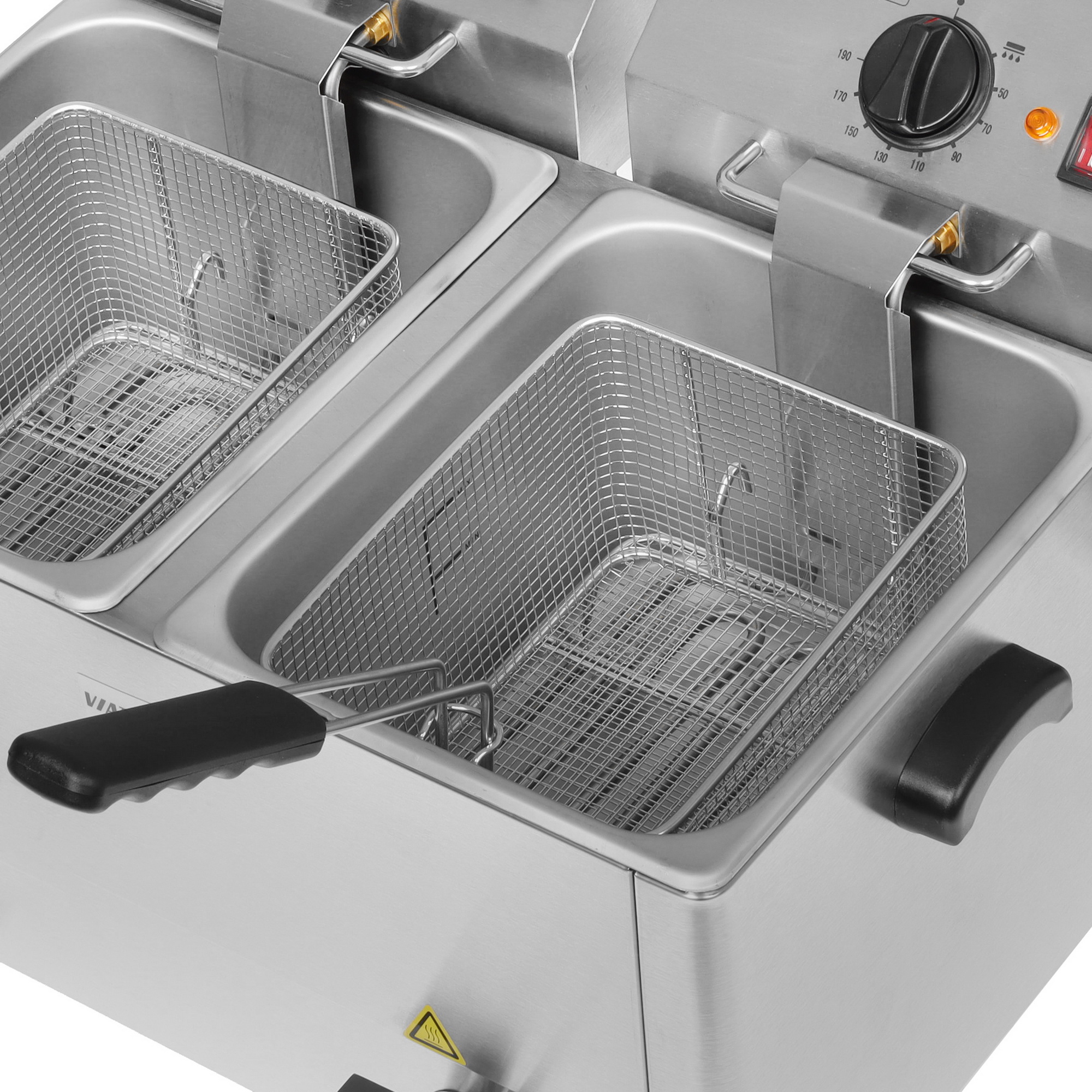 9985896 Фритюрница Viatto HDF8+8 серебристый STDN-0143503 - Вид №5