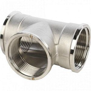 Тройник ВР 1 1/2" никель STOUT