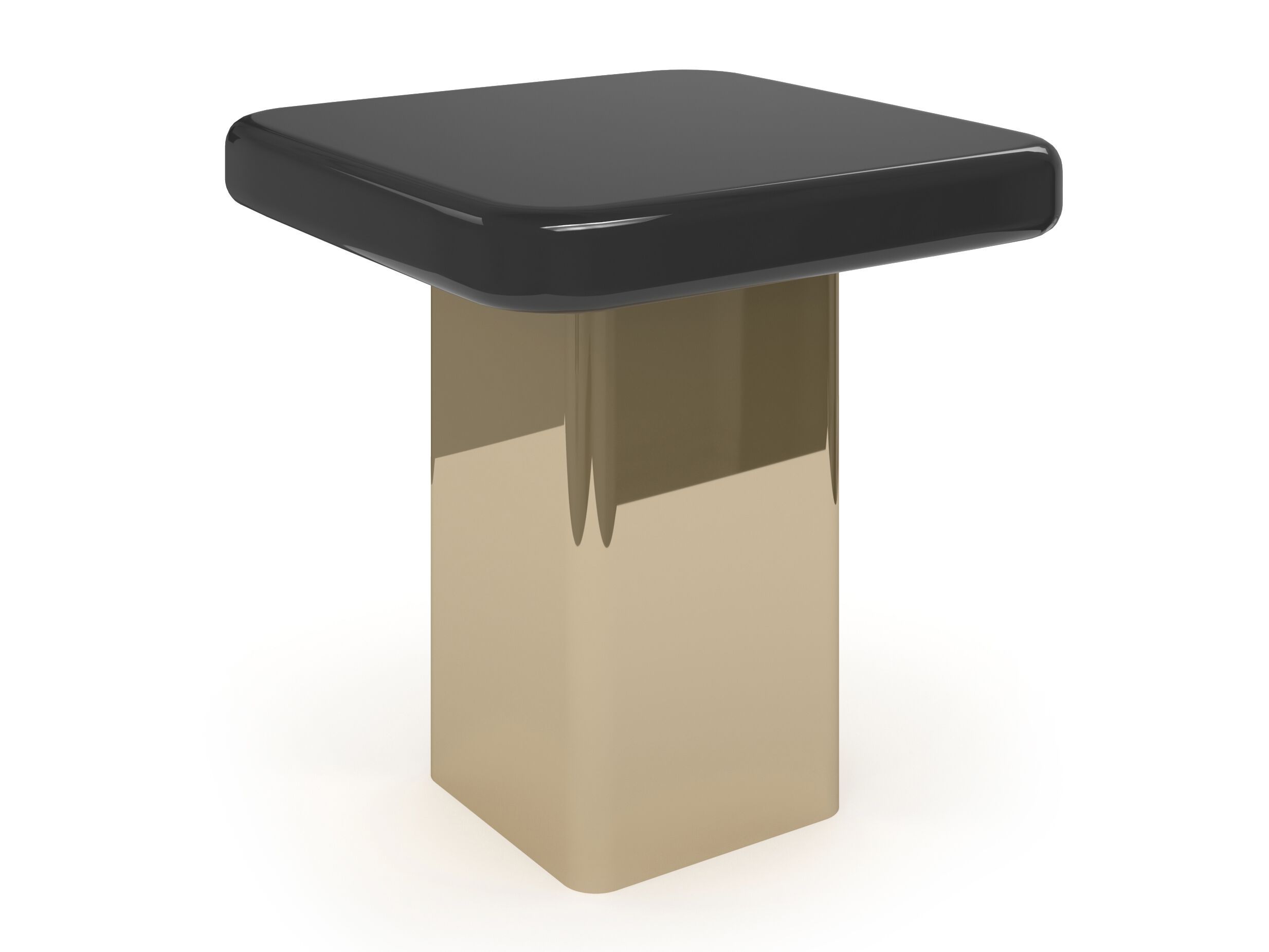 Высокий квадратный стеклянный журнальный столик Caracole Gelee ARCH-00085202