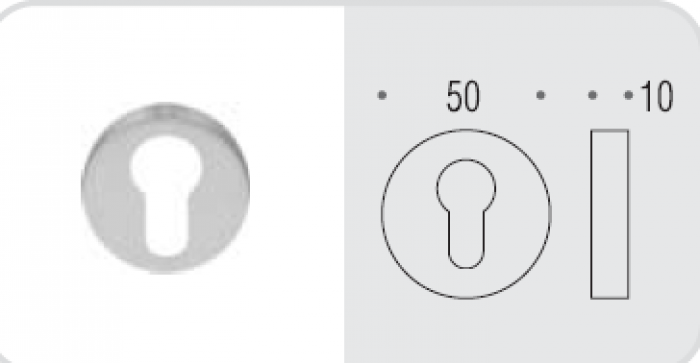 CD43GB.CM Накладка под цилиндр Rosetta CD43 GB хром матовый COLOMBO ALATO Colombo Design - Вид №1