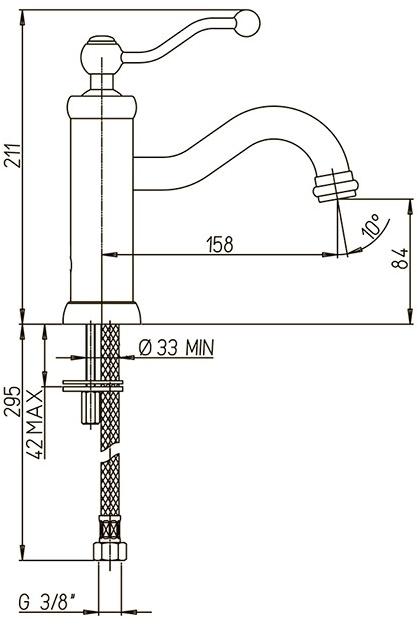 Paini Duomo 88CR205 смеситель для раковины  - Вид №1