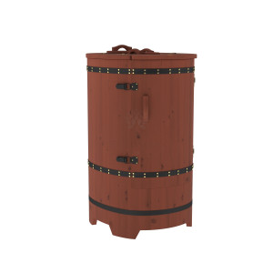 1650 Фитобочка прямая "Стандарт" спелая вишня, покрытие тиковым маслом, фурнитура черная Alyarus