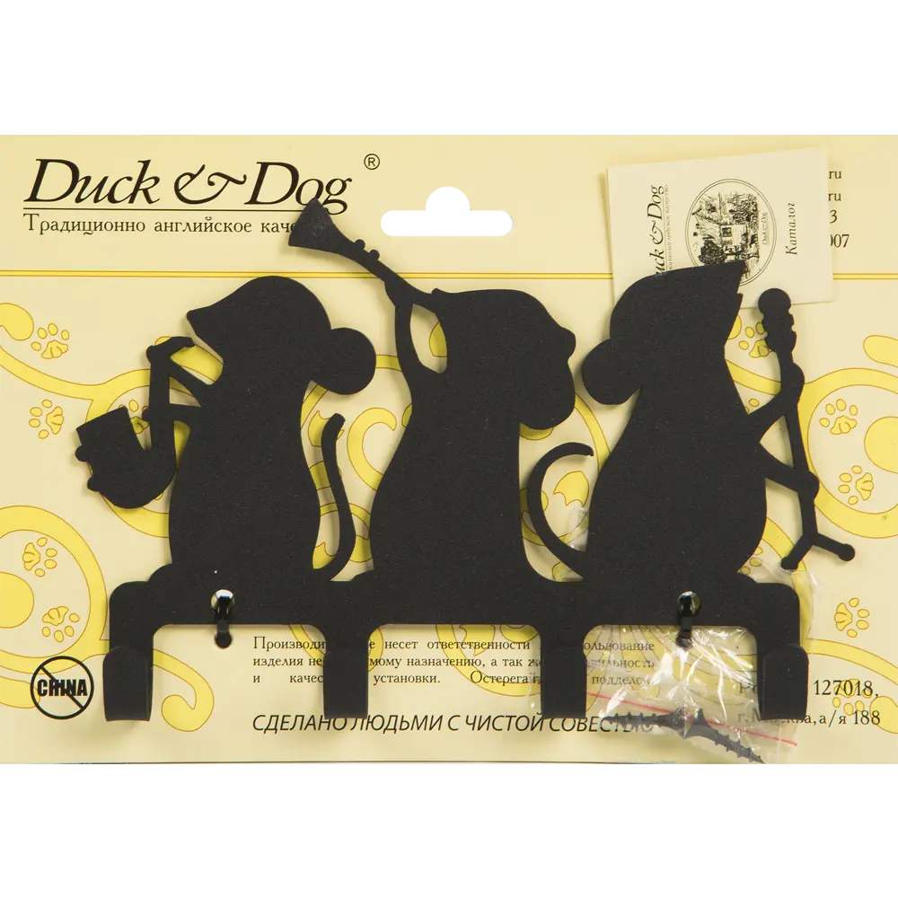 Крючок четырёхрожковый DuckandDog Оркестр, сталь, матовый чёрный STLM-2015320 - Вид №3