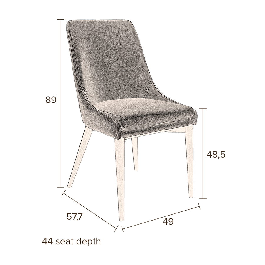Стул Juju серый Dutchbone 1100232 - Вид №11