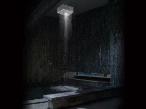 Квадратная потолочная душевая головка из нержавеющей стали с хромотерапией