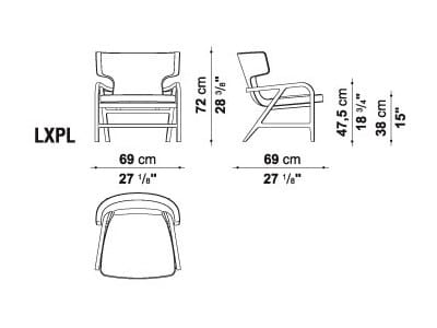 Тканевое кресло с подлокотниками Maxalto Fulgens ARCH-00125512 - Вид №3