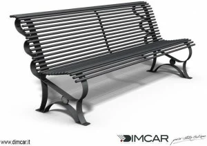 DIMCAR Металлическая скамейка в классическом стиле со спинкой Elite 1128-bis