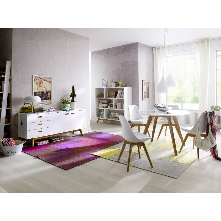 Стол круглый Tenzo Bess, Ø110 см, дуб, белый 2181001 - Вид №2