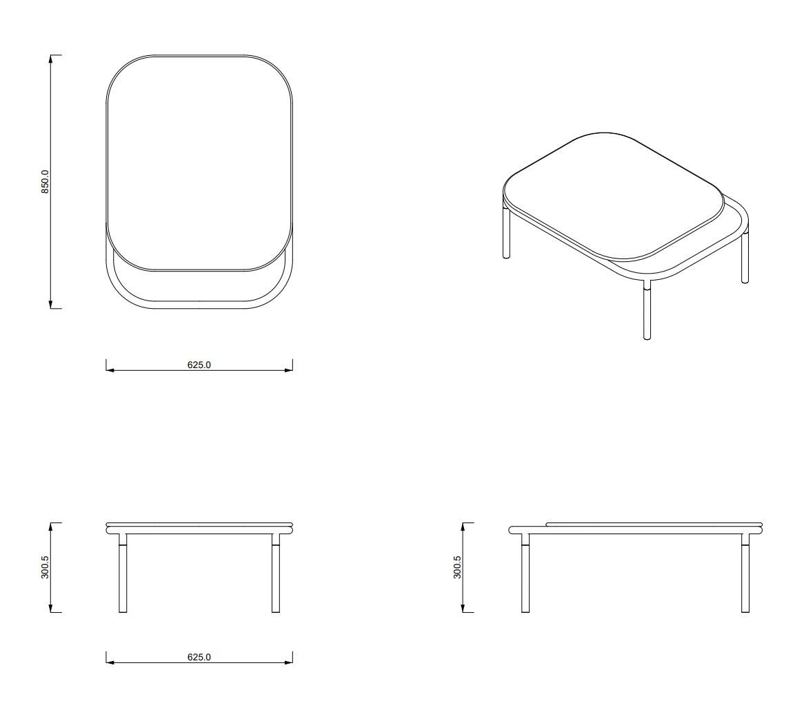 Прямоугольный садовый столик из переработанного алюминия и пластика Joyf пустыня ARCH-00078292 - Вид №18