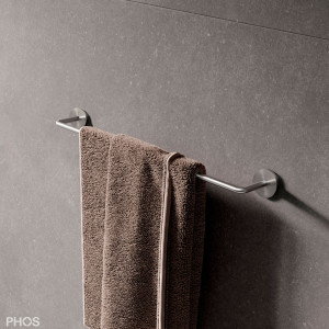 HS12-500G-K55 Полотенцесушитель изогнутый, из серии G для крепления на клей, ширина 50 см PHOS