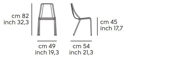 Штабелируемый стул из ткани Midj ARCH-00152572 - Вид №3