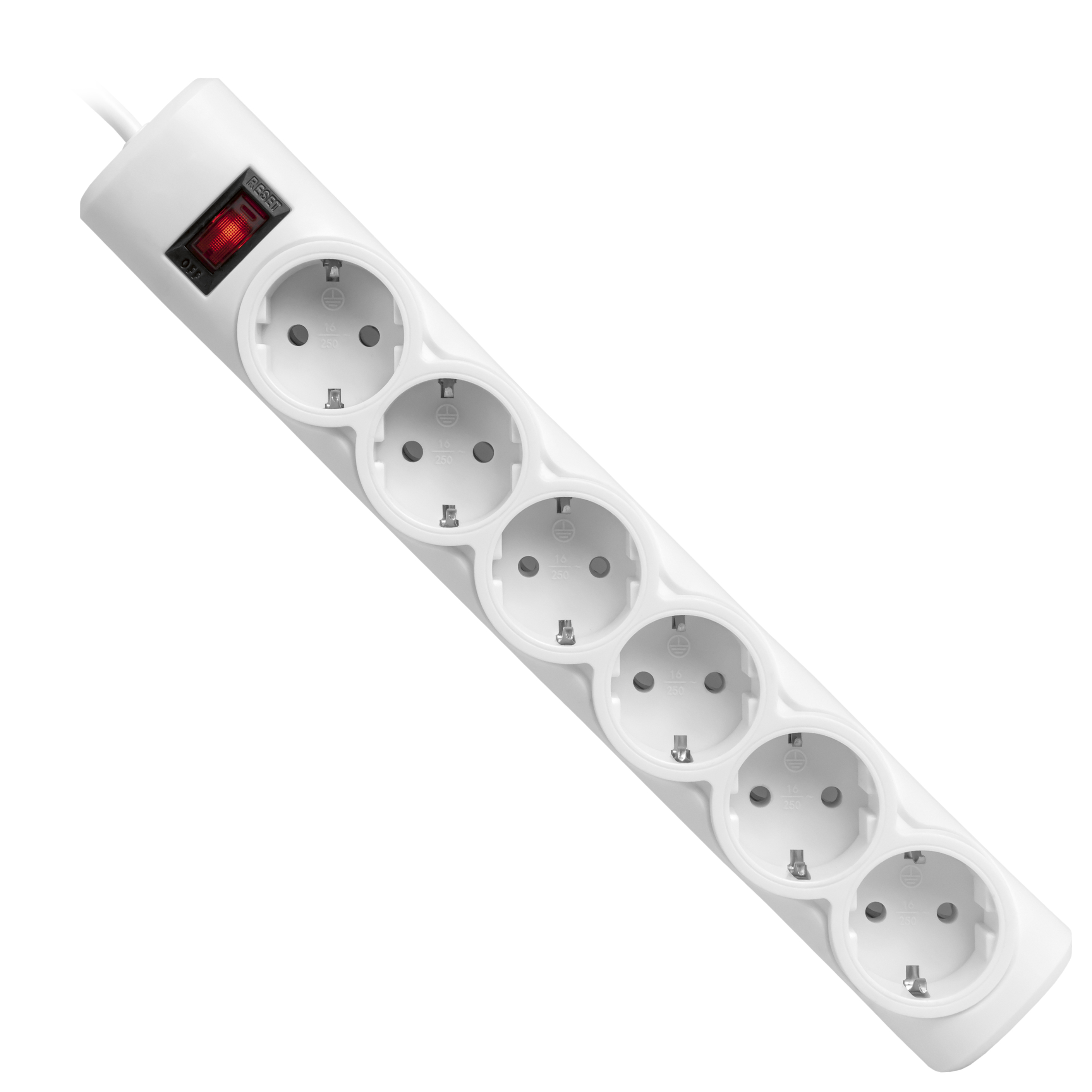 99489 Surge protector dfs 151 1,8m, white, 6 outlets Defender Santreyd  - Вид №1