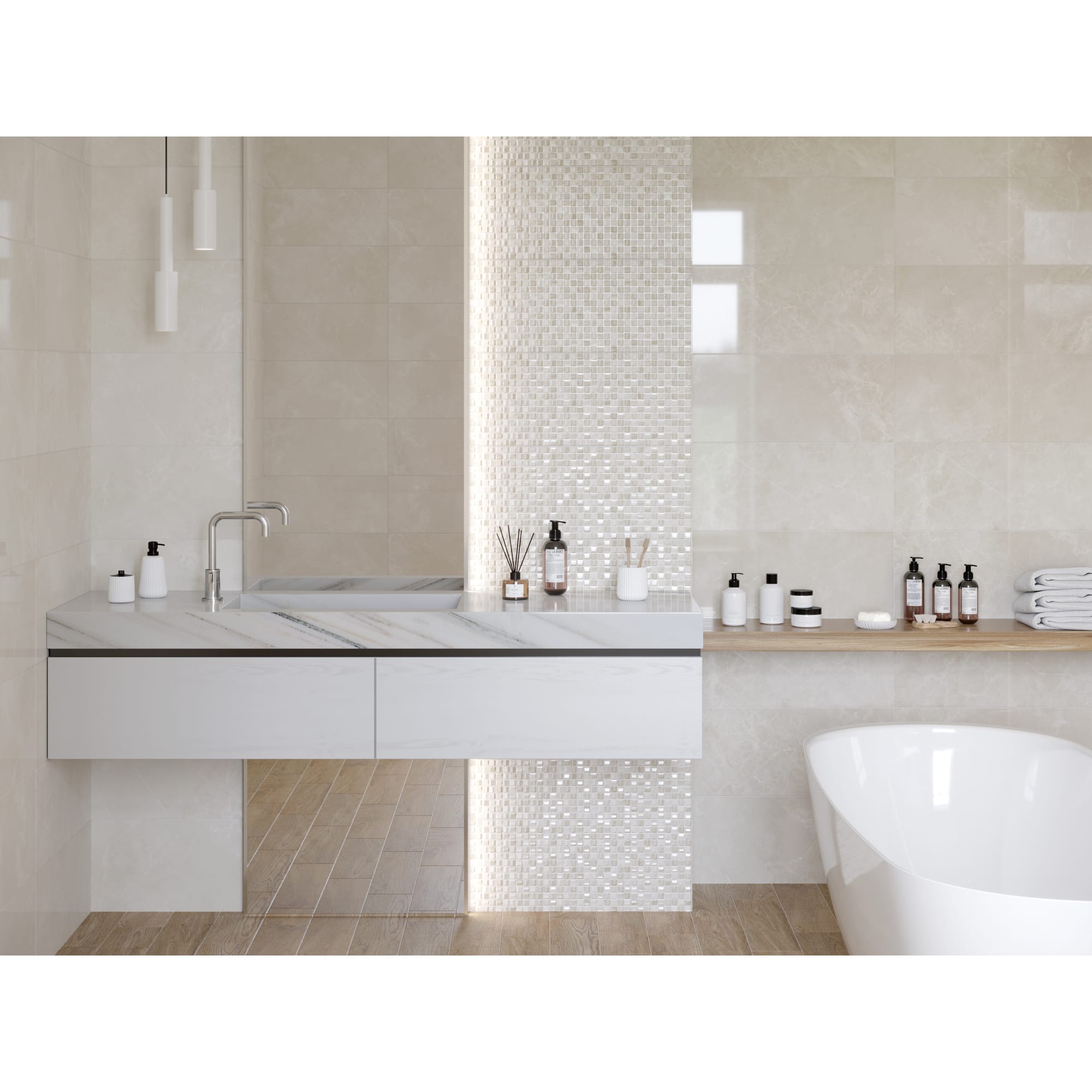 UNITILE Sandy: настенная плитка с рельефной текстурой 25х60 см 84178245 STLM-0046938 - Вид №1