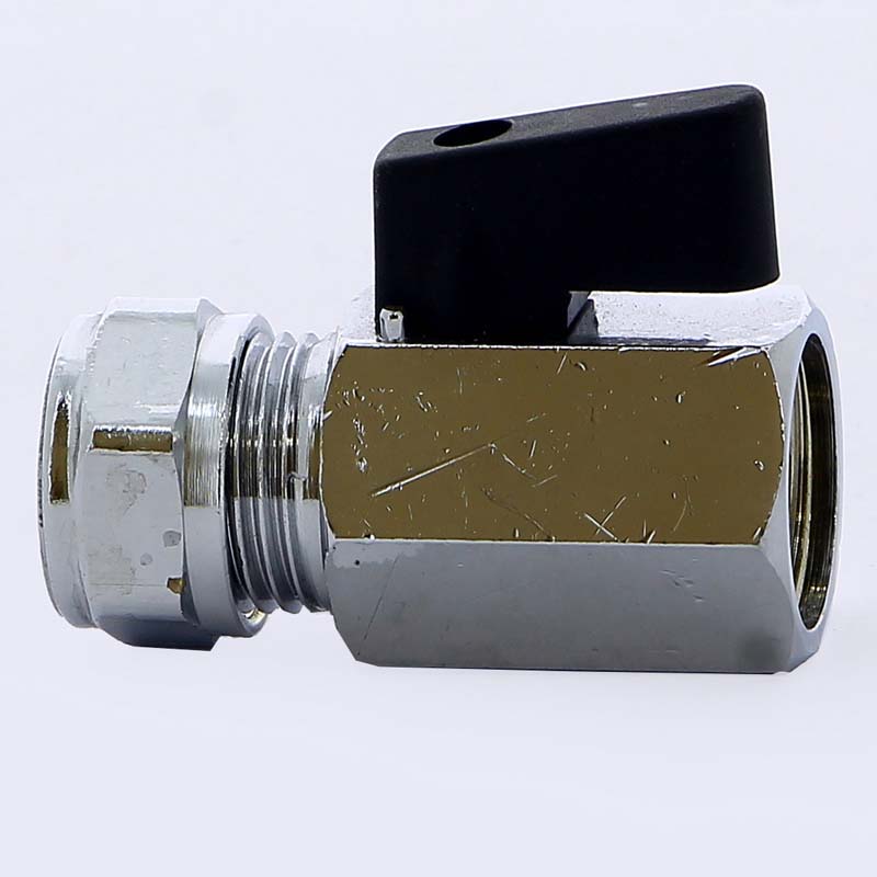 Кран мини обжим-В флажок TIEMME 15x1/2" 2900030