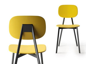 Стул из инженерного пластика с открытой спинкой