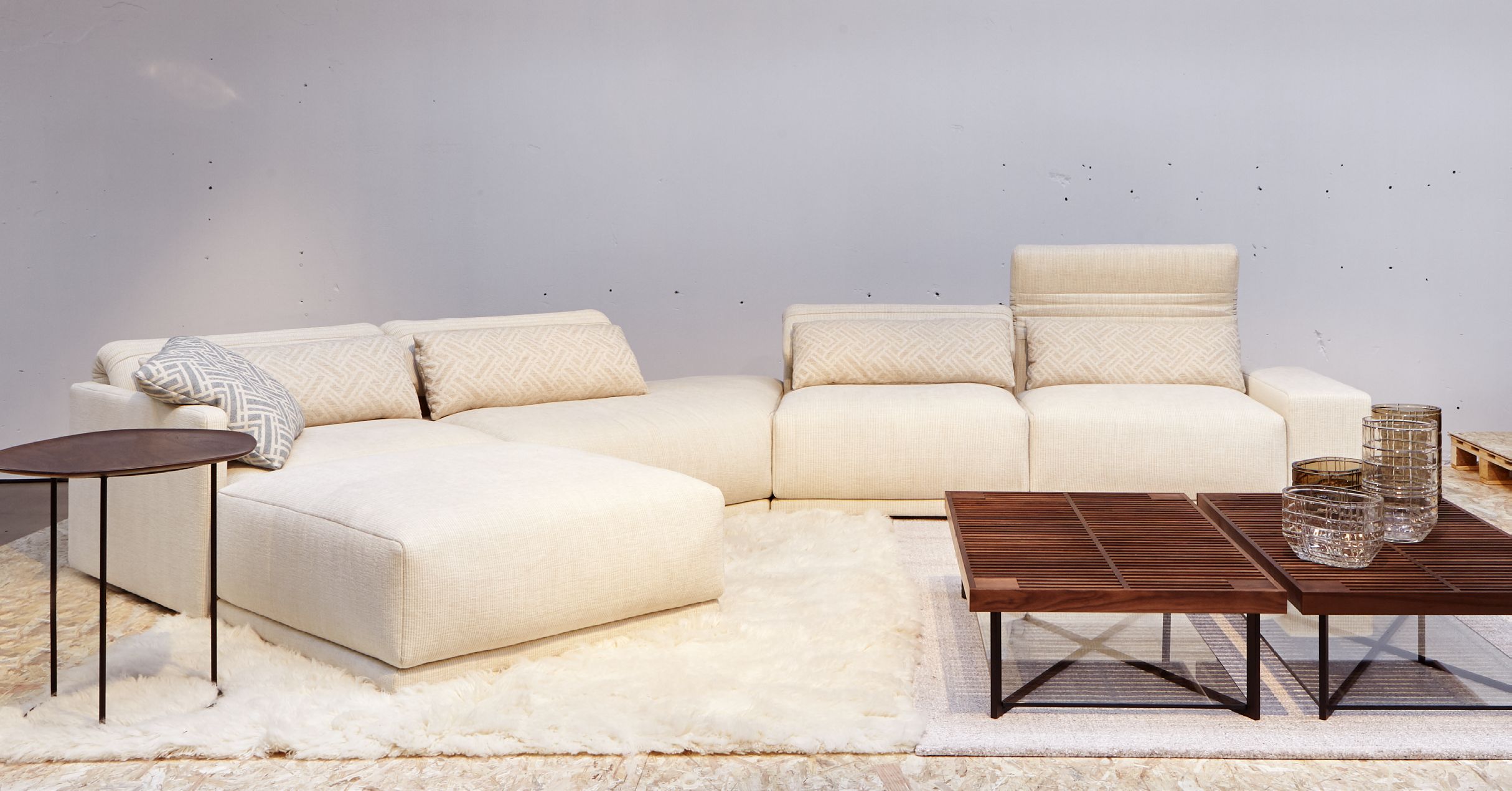 Модульный тканевый диван с подголовником Ligne Roset GRAND ANGLE ARCH-00087188 - Вид №4