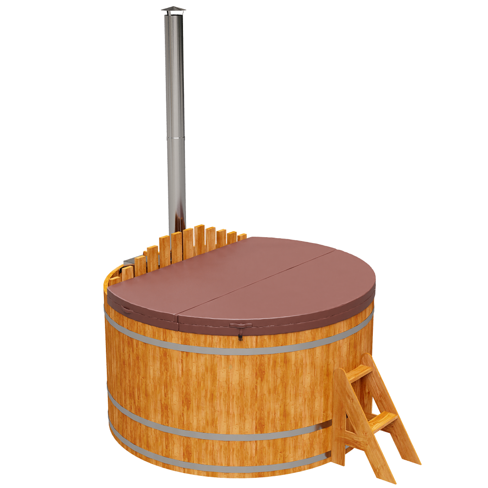 2115 Фурако из кедра D=2.1 с внутренней печкой. Высота 1,0м. Исполнение "Сращенная". Alyarus  - Вид №5