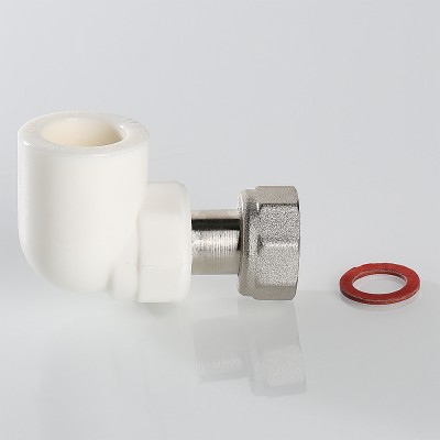 VTp.758.0.02506 Фитинг полипропиленовый – угольник с накидной гайкой Valtec 25 мм х 1"  - Вид №8