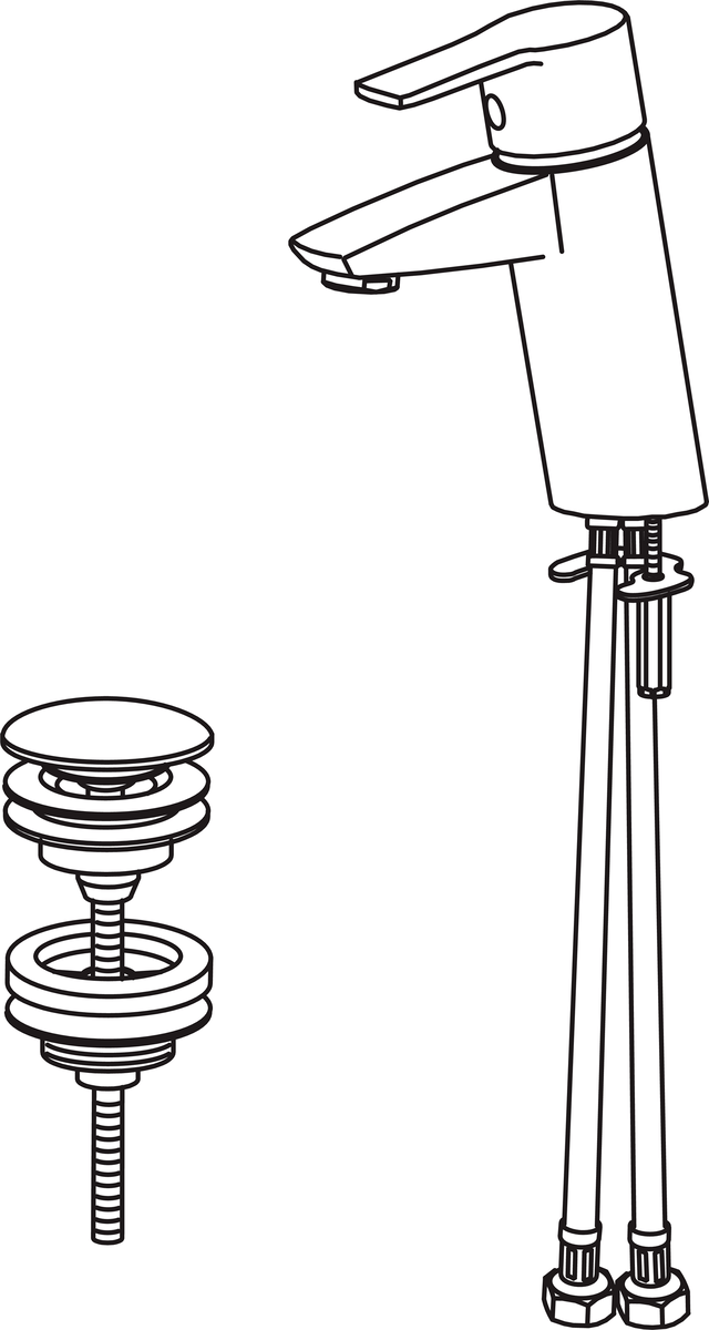 Oras 2804F Смеситель для умывальника 2804F Cubista Хром  - Вид №2