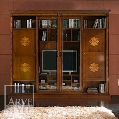 Arvestyle Книжный шкаф из массива дерева с подставкой под телевизор Vivre lux Ks-e705 - Вид №1