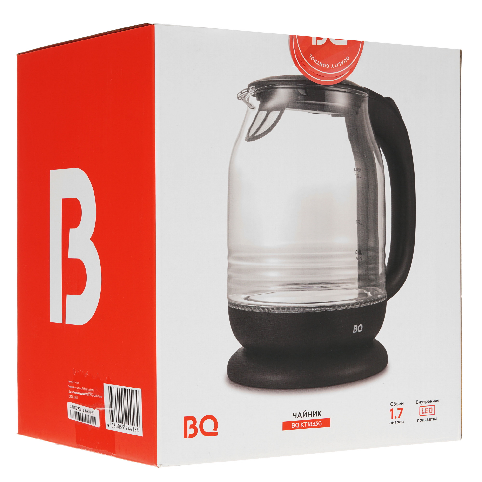 8194666 Электрочайник BQ KT1833G черный STDN-0101089 - Вид №6