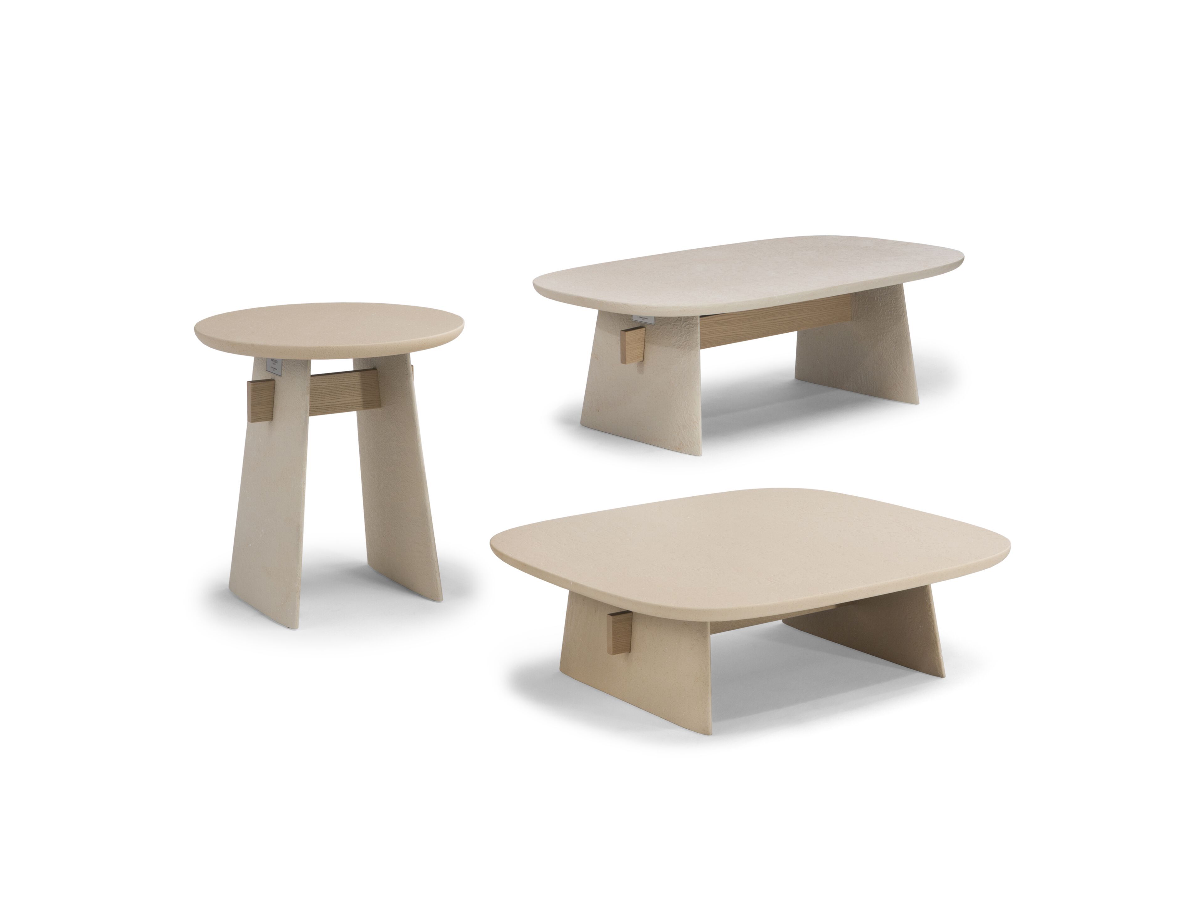 Высокий круглый стол из камня Лечче Natuzzi Italia ARCH-00063546 - Вид №3