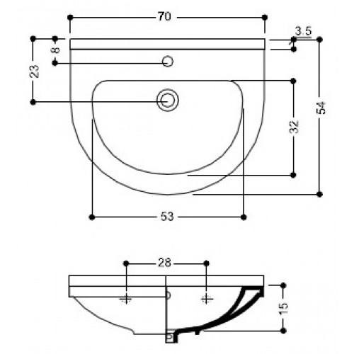 42095 Накладная раковина на столешницу  овальная  Due Santreyd - Вид №6