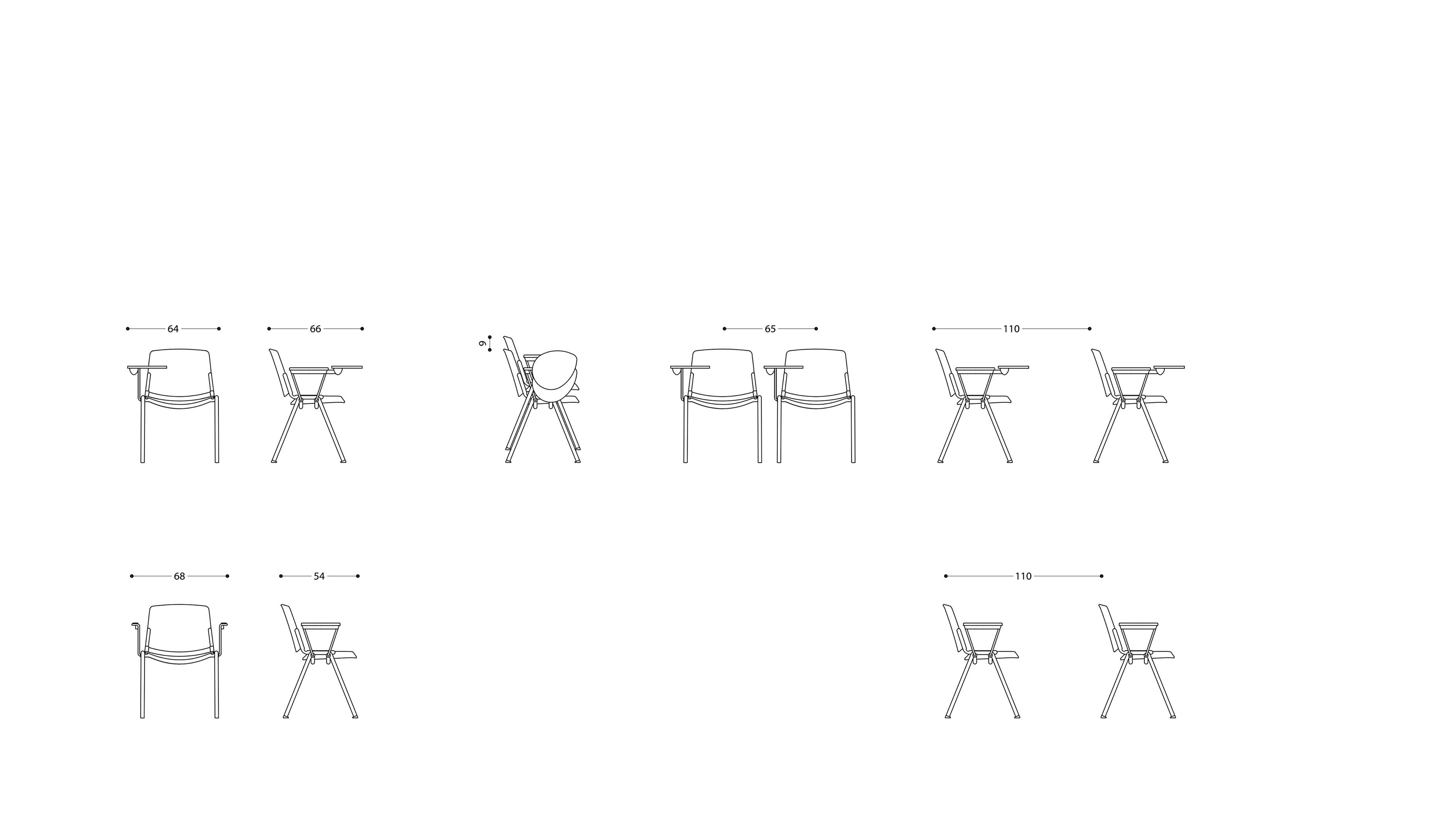 Штабелируемый стул из ткани LAMM New Modulamm ARCH-00063417 - Вид №3