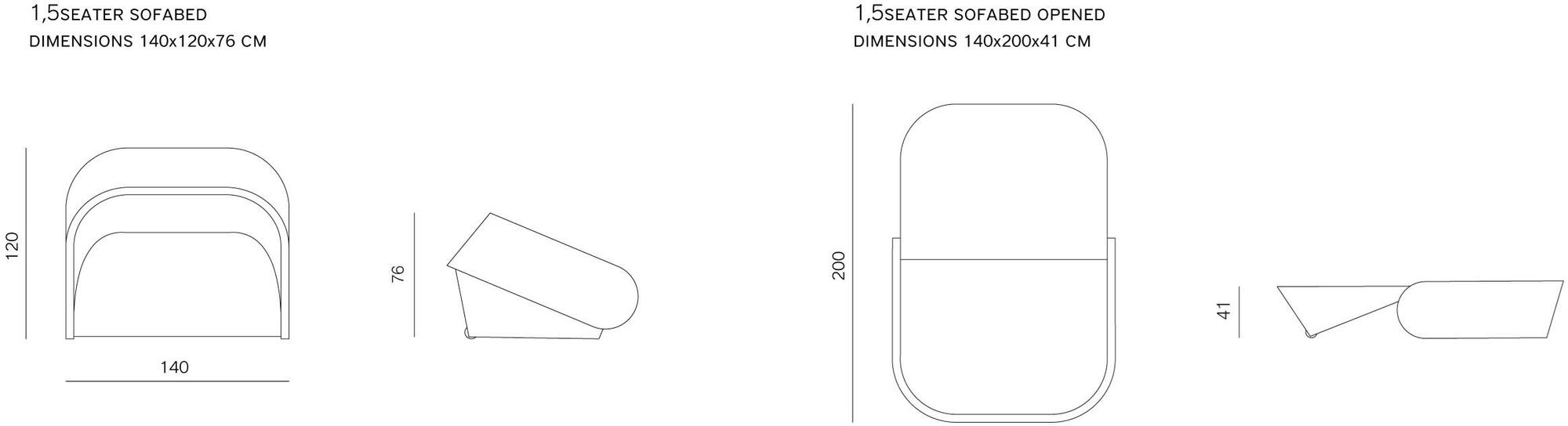 prostoria 2-х местный диван-кровать Up-lift sun-id-1447631 - Вид №9
