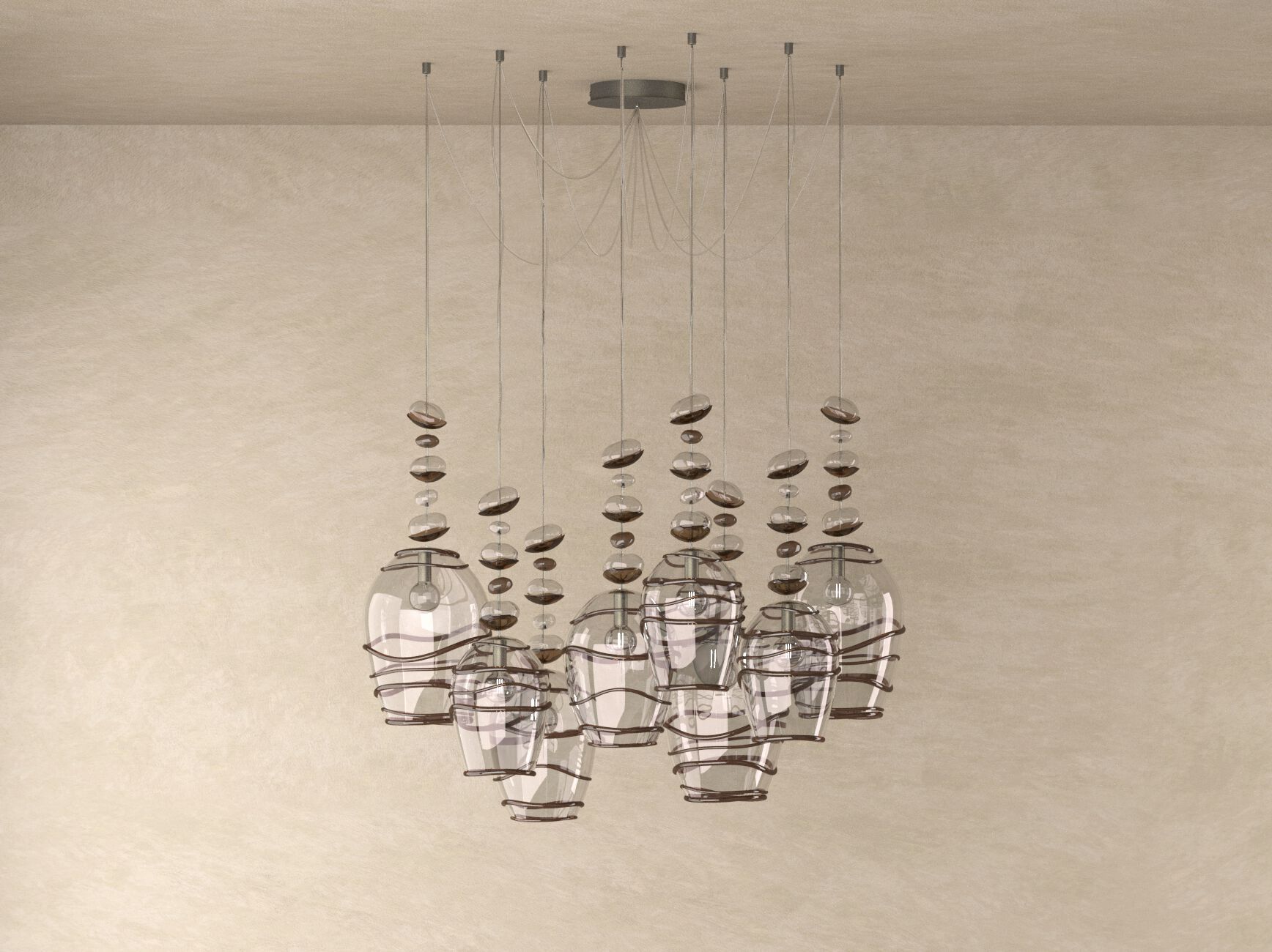 Подвесной светильник ручной работы из дутого стекла VENINI Coralia ARCH-00072953 - Вид №1