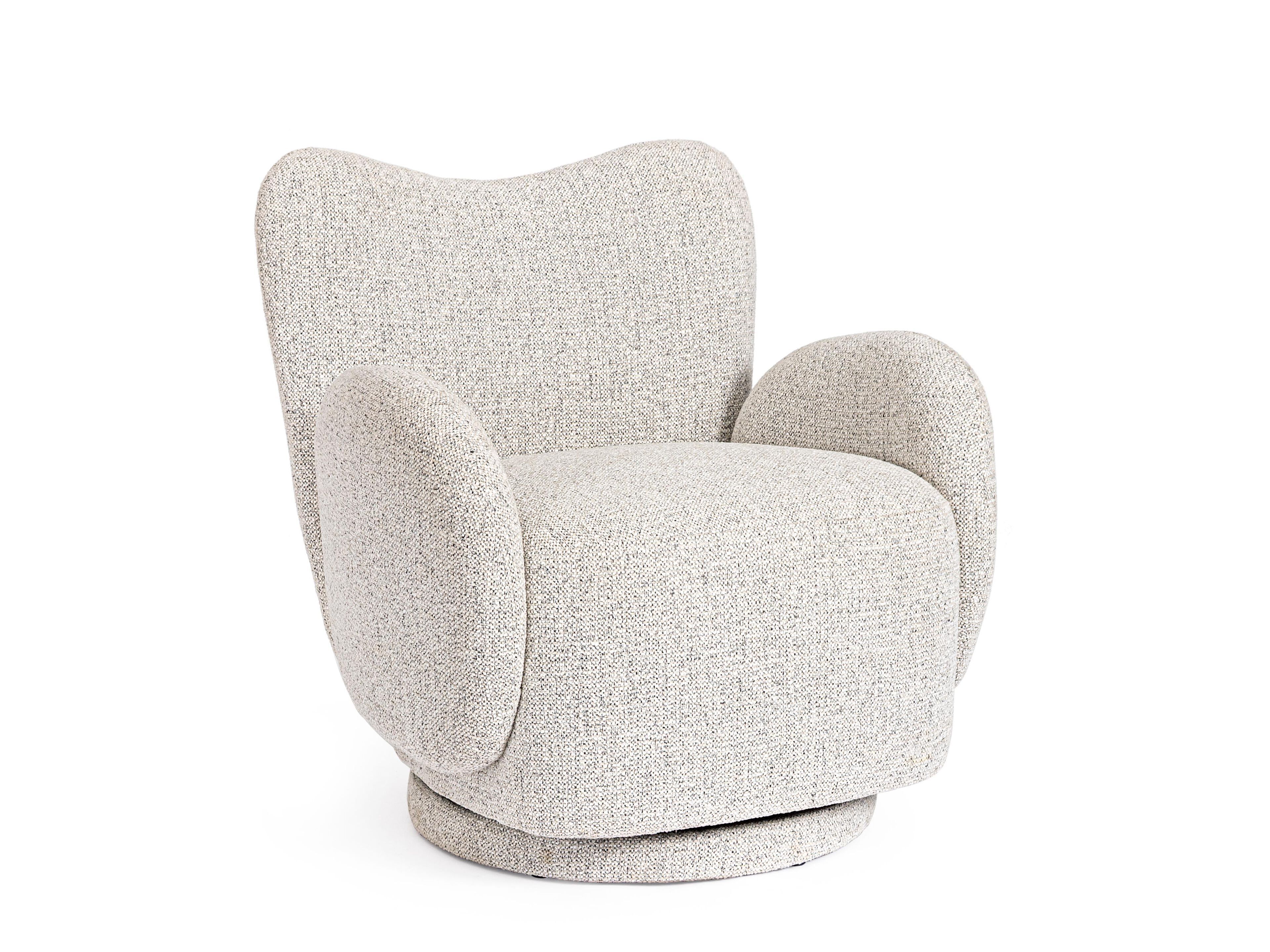 Тканевое вращающееся кресло с подлокотниками BIZZOTTO HARPER ARCH-00143128